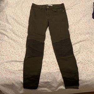 Khaki mid rise jeans